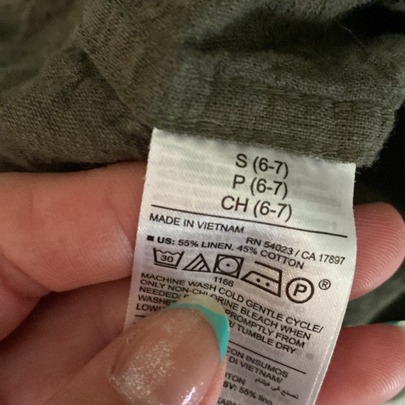 Linen/cotton collared button down - Picture 2 of 2